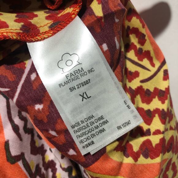 Farm Rio X Anthropologie Printed Slip Dress Multicolor Size XL NWT - Picture 11 of 11